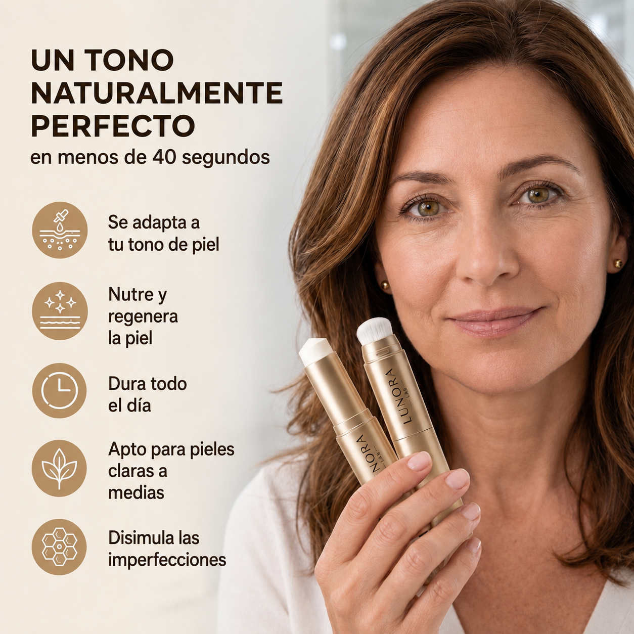 Stick de maquillaje que se adapta perfectamente a tu tono de piel.